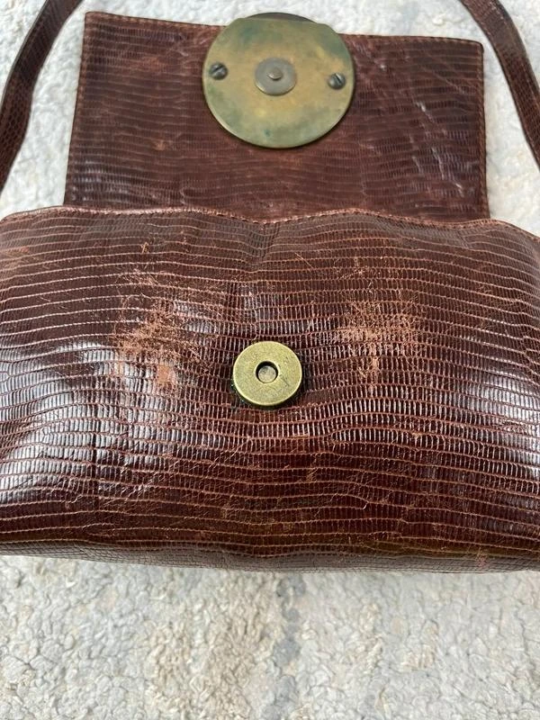 Bolsa Carolina Herrera Vintage Castanha Couro – photo 10